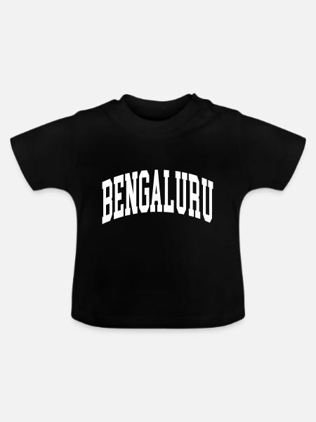 Bengaluru - Baby Bio-T-Shirt mit Rundhals - Schwarz