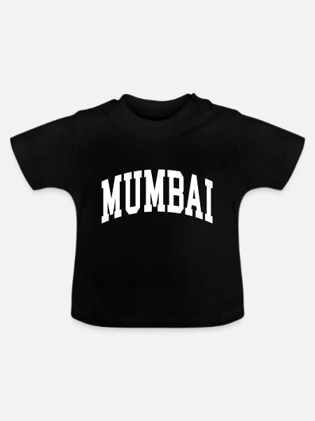 Mumbai - Baby Bio-T-Shirt mit Rundhals - Schwarz