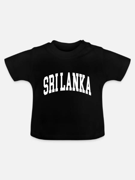 Sri Lanka - Baby Bio-T-Shirt mit Rundhals - Schwarz
