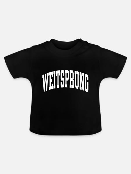 Weitsprung - Baby Bio-T-Shirt mit Rundhals - Schwarz