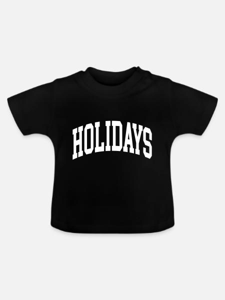 Holidays - Baby Bio-T-Shirt mit Rundhals - Schwarz