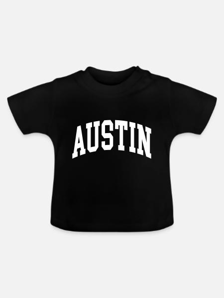Austin - Baby Bio-T-Shirt mit Rundhals - Schwarz