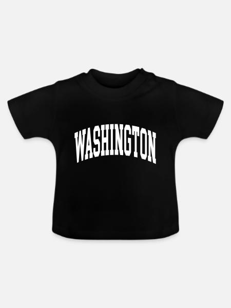 Washington - Baby Bio-T-Shirt mit Rundhals - Schwarz