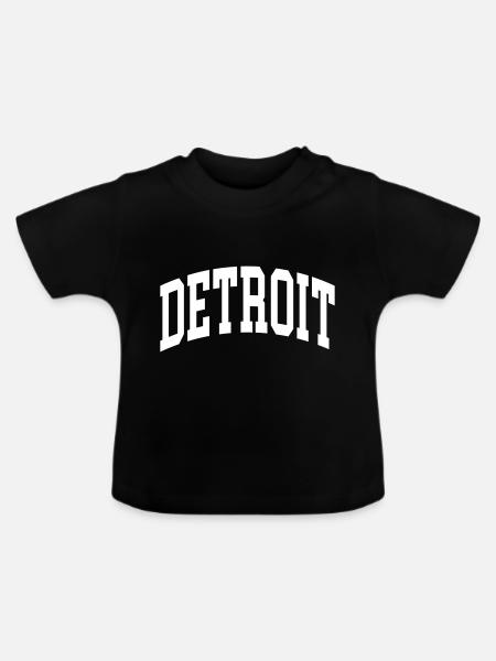 Detroit - Baby Bio-T-Shirt mit Rundhals - Schwarz
