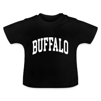 Buffalo - Baby Organic T-Shirt with Round Neck - black - Front