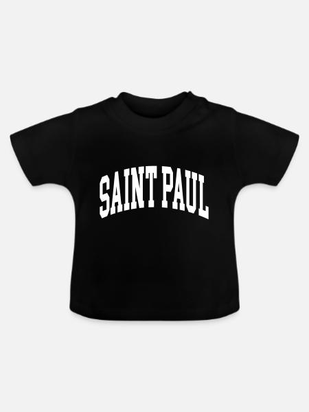 Saint Paul - Baby Bio-T-Shirt mit Rundhals - Schwarz