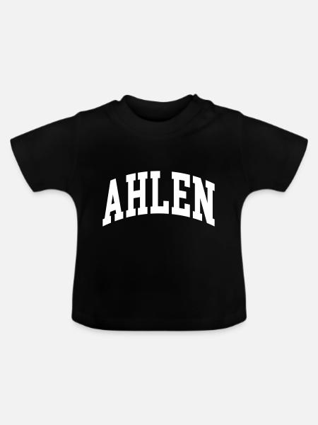 Ahlen - Baby Bio-T-Shirt mit Rundhals - Schwarz