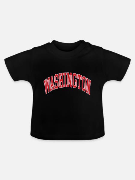 Washington - Baby Bio-T-Shirt mit Rundhals - Schwarz