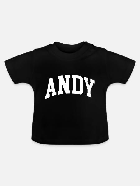Andy - Baby Bio-T-Shirt mit Rundhals - Schwarz