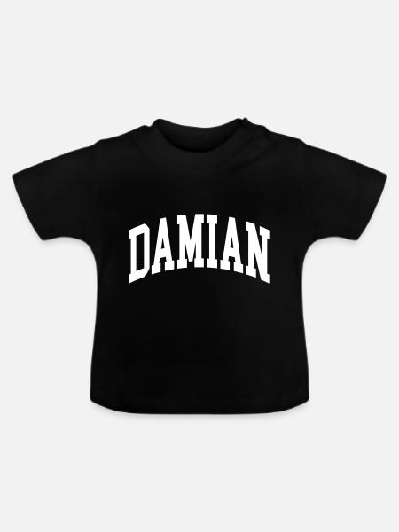 Damian - Baby Bio-T-Shirt mit Rundhals - Schwarz