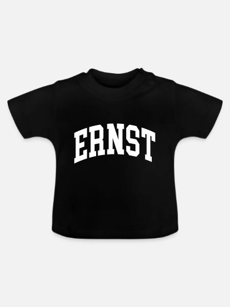 Ernst - Baby Bio-T-Shirt mit Rundhals - Schwarz