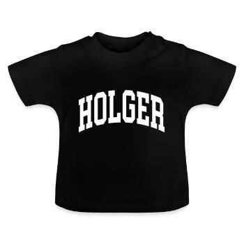Holger (en anglais seulement) - T-shirt bio col rond Bébé - noir - Devant