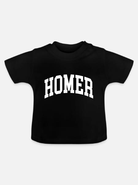 Homer - Baby Bio-T-Shirt mit Rundhals - Schwarz