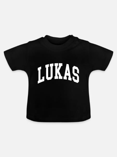 Lukas - Baby Bio-T-Shirt mit Rundhals - Schwarz