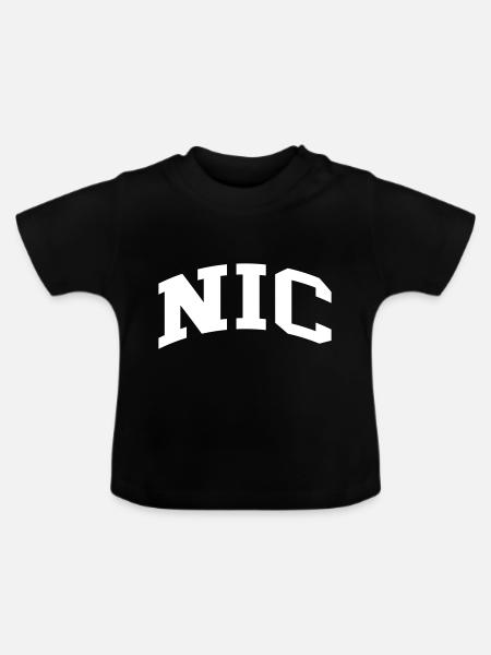 Nic - Baby Bio-T-Shirt mit Rundhals - Schwarz