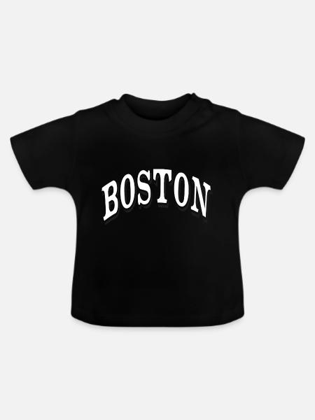Boston - Baby Bio-T-Shirt mit Rundhals - Schwarz