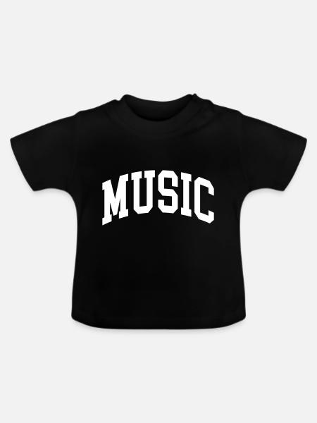 Music - Baby Bio-T-Shirt mit Rundhals - Schwarz