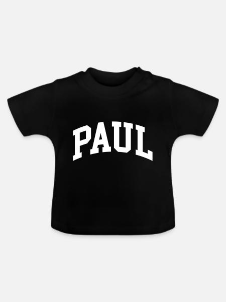 Paul - Baby Bio-T-Shirt mit Rundhals - Schwarz