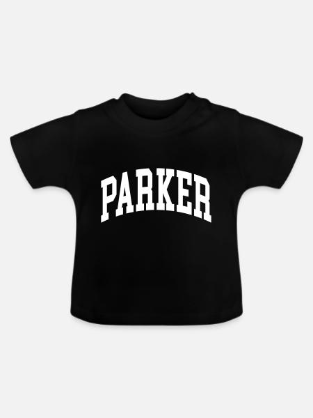Parker - Baby Bio-T-Shirt mit Rundhals - Schwarz