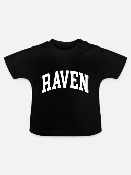 Raven - Baby Bio-T-Shirt mit Rundhals - Schwarz