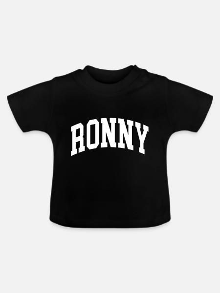 Ronny - Baby Bio-T-Shirt mit Rundhals - Schwarz
