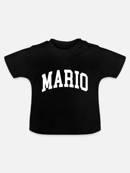 Mario - Baby Bio-T-Shirt mit Rundhals - Schwarz
