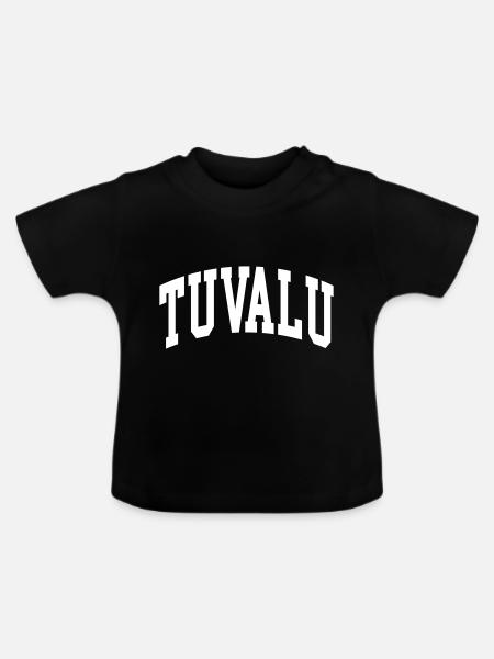 Tuvalu - Baby Bio-T-Shirt mit Rundhals - Schwarz