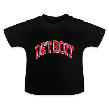 Detroit - T-shirt bio col rond Bébé - noir - Devant
