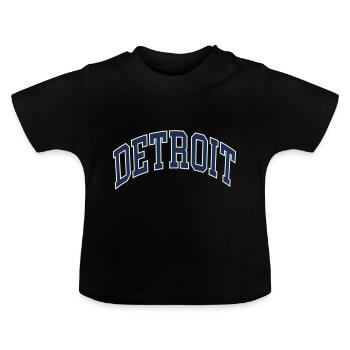 Detroit - T-shirt bio col rond Bébé - noir - Devant