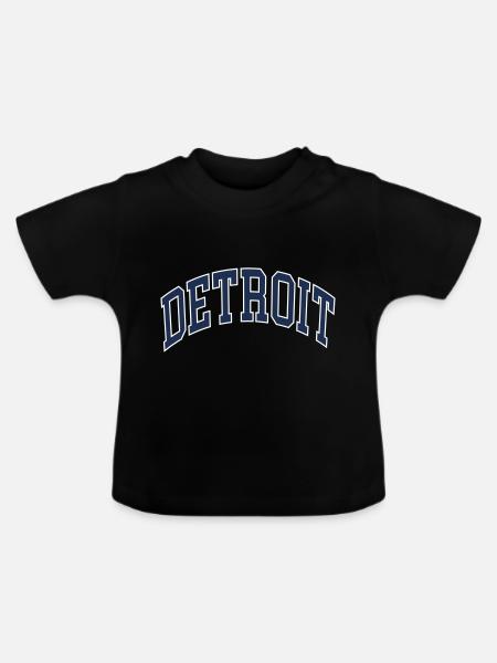Detroit - Baby Bio-T-Shirt mit Rundhals - Schwarz