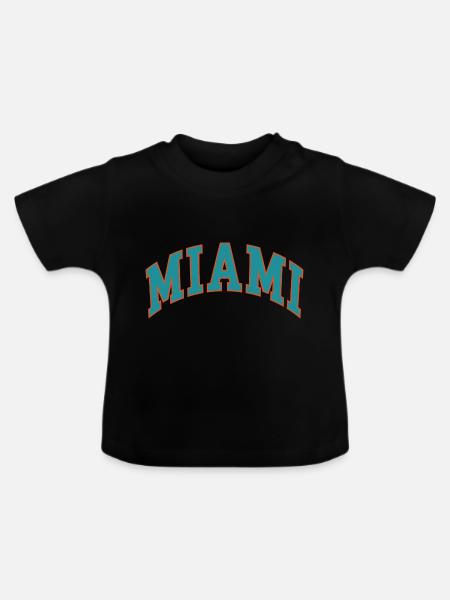 Miami - Baby Bio-T-Shirt mit Rundhals - Schwarz