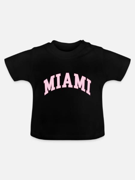 Miami - Baby Bio-T-Shirt mit Rundhals - Schwarz