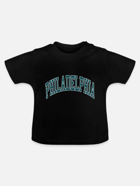 Philadelphia - Baby Bio-T-Shirt mit Rundhals - Schwarz