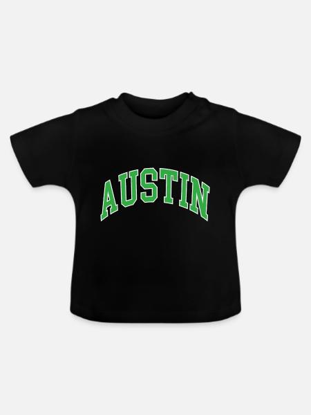 Austin - Baby Bio-T-Shirt mit Rundhals - Schwarz