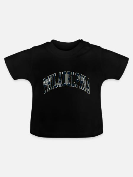 Philadelphia - Baby Bio-T-Shirt mit Rundhals - Schwarz