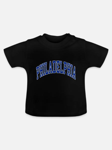 Philadelphia - Baby Bio-T-Shirt mit Rundhals - Schwarz