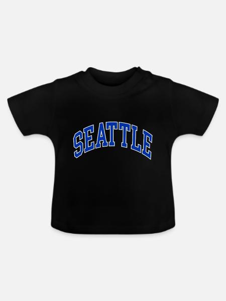 Seattle - Baby Bio-T-Shirt mit Rundhals - Schwarz