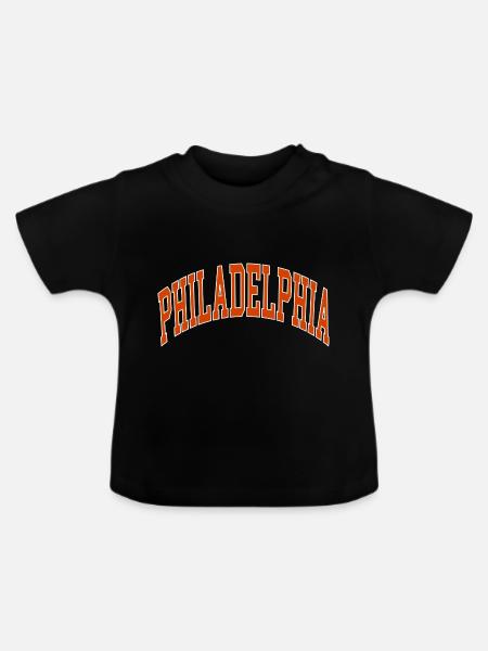 Philadelphia - Baby Bio-T-Shirt mit Rundhals - Schwarz