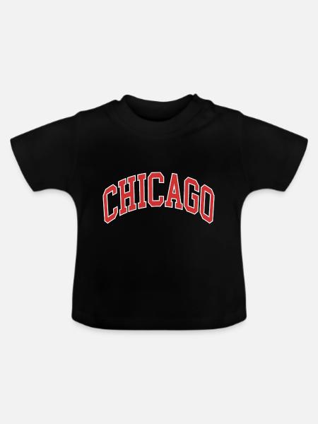 Chicago - Baby Bio-T-Shirt mit Rundhals - Schwarz