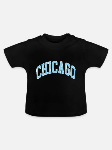 Chicago - Baby Bio-T-Shirt mit Rundhals - Schwarz