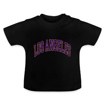 Los Angeles - Baby Organic T-Shirt with Round Neck - black - Front