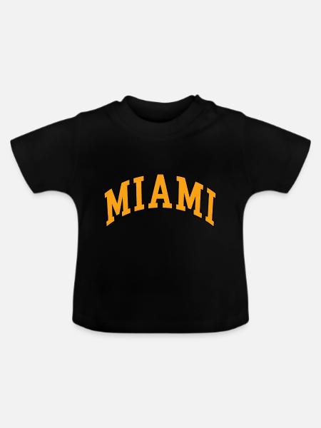 Miami - Baby Bio-T-Shirt mit Rundhals - Schwarz