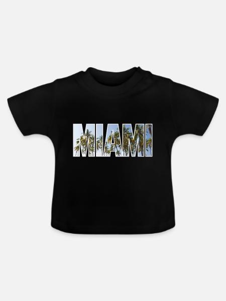 Miami - Baby Bio-T-Shirt mit Rundhals - Schwarz