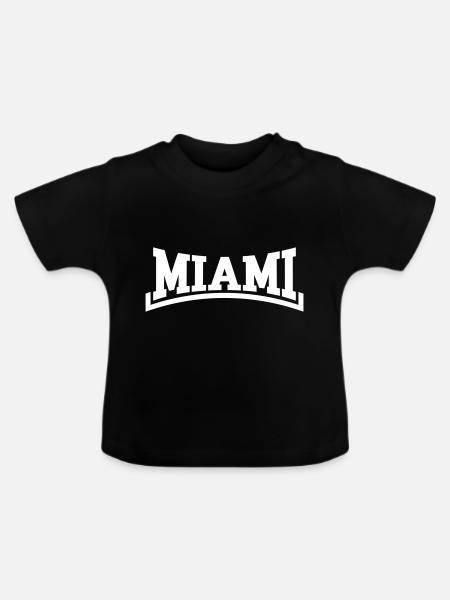 Miami - Baby Bio-T-Shirt mit Rundhals - Schwarz