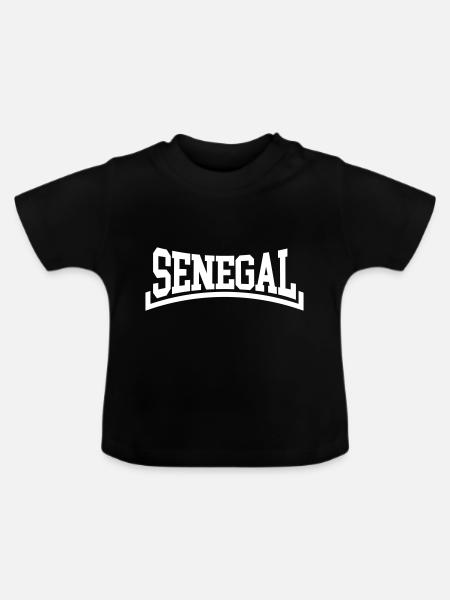 Senegal - Baby Bio-T-Shirt mit Rundhals - Schwarz