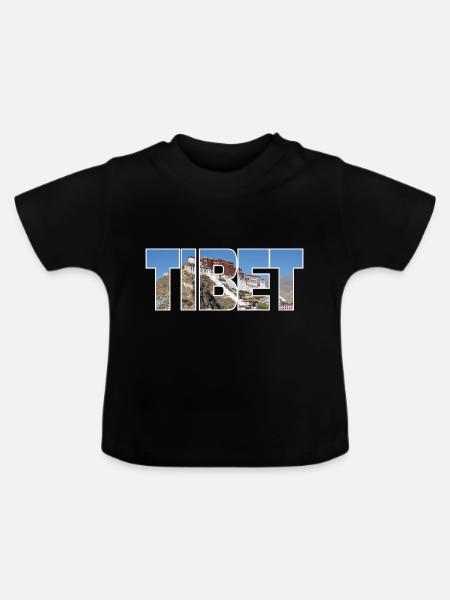 Tibet - Baby Bio-T-Shirt mit Rundhals - Schwarz