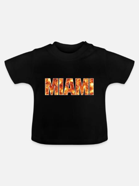 Miami - Baby Bio-T-Shirt mit Rundhals - Schwarz