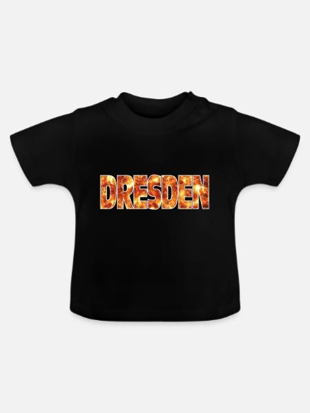 Dresden - Baby Bio-T-Shirt mit Rundhals - Schwarz