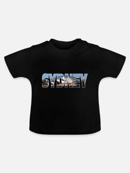 Sydney - Baby Bio-T-Shirt mit Rundhals - Schwarz