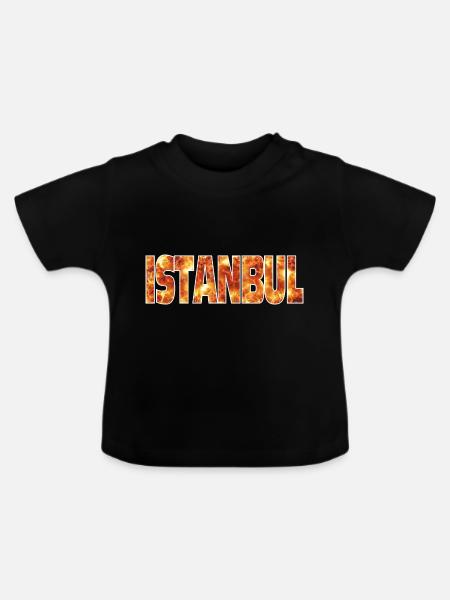 Istanbul - Baby Bio-T-Shirt mit Rundhals - Schwarz